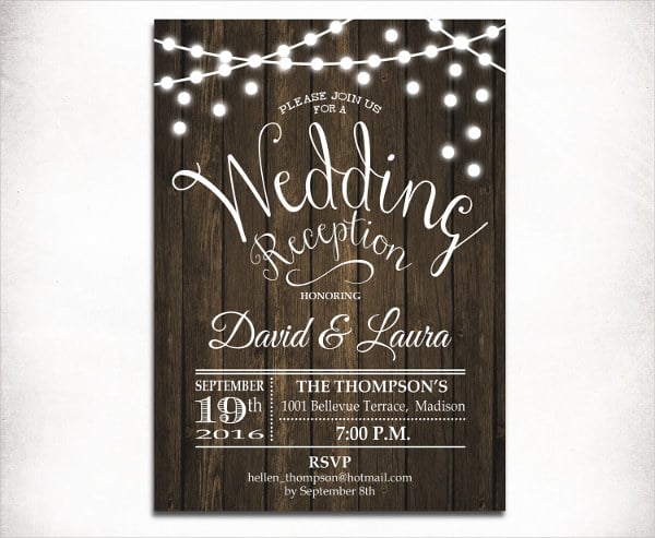 wedding reception invitation