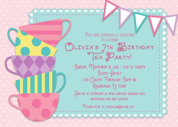 Tea Party Invitation Email 3