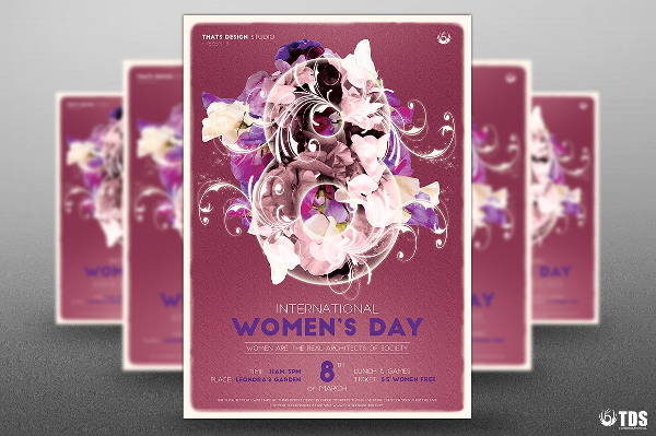 flowers womens day flyer