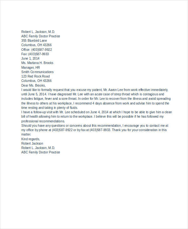 Medical Letter Template 11+ Sample, Example Format Download