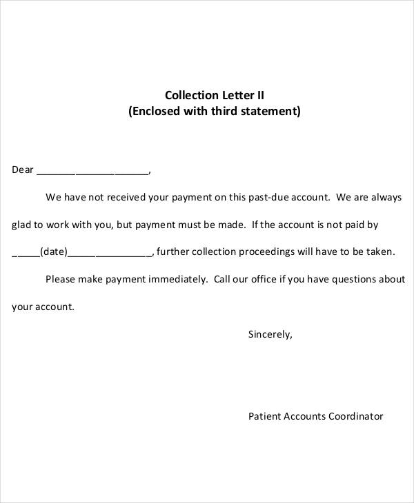 10+ Collection Letter Samples - Google Docs, MS Word, Apple Pages