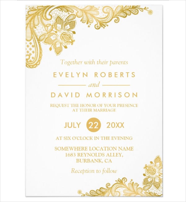 formal wedding invitation format