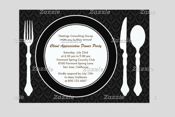 corporate dinner invitation template