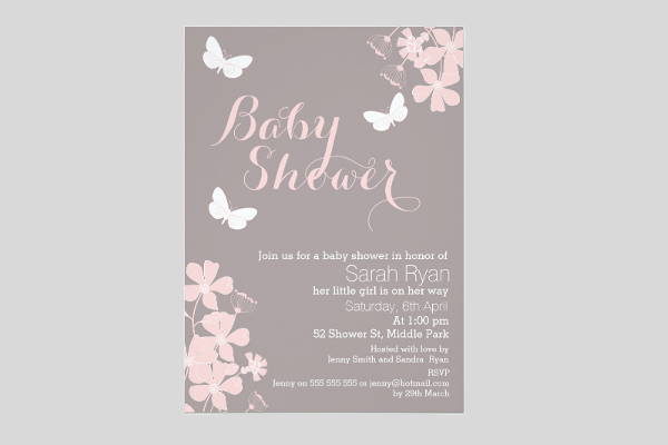 baby shower diy invitation template