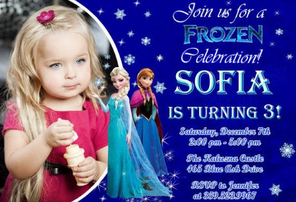 Frozen Photo Party Invitation