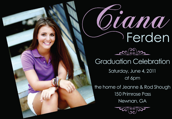 graduation photo party invitation