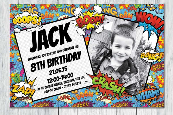Children's Photo Party Invitation
