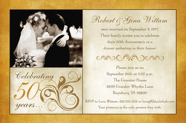 Photo Anniversary Party Invitation