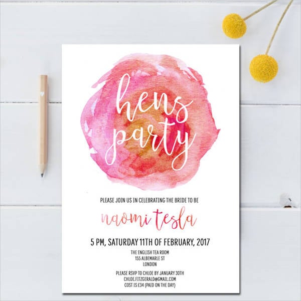 diy hen party invitation1