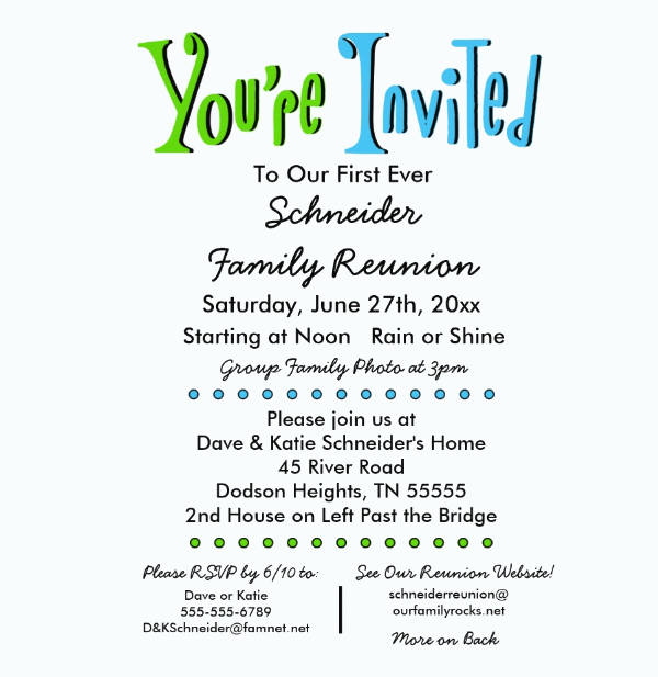 corporate family event invitation