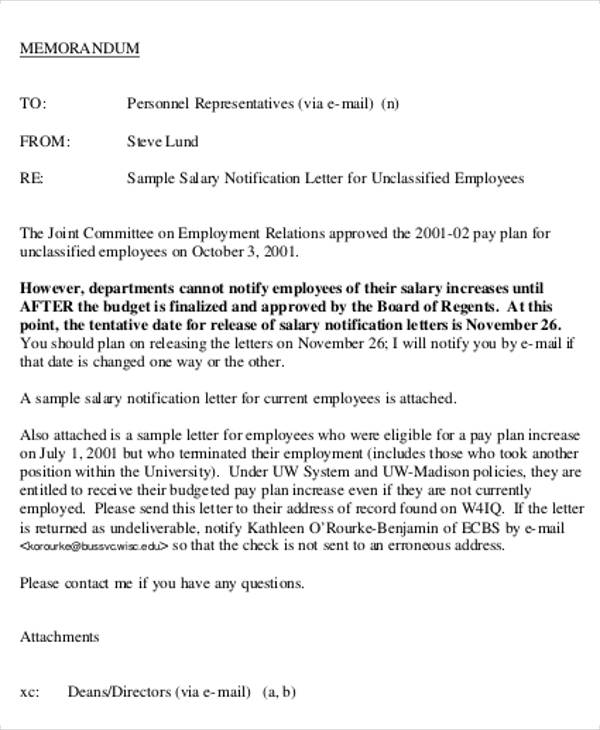 salary assignment letter sample