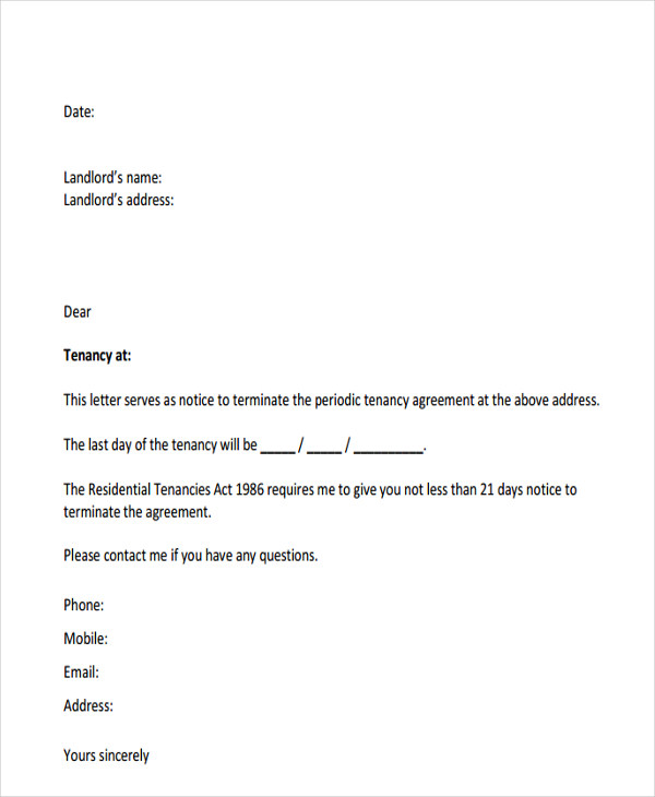 13+ Tenant Letter Templates in MS Word , Google Docs , Apple Pages ...