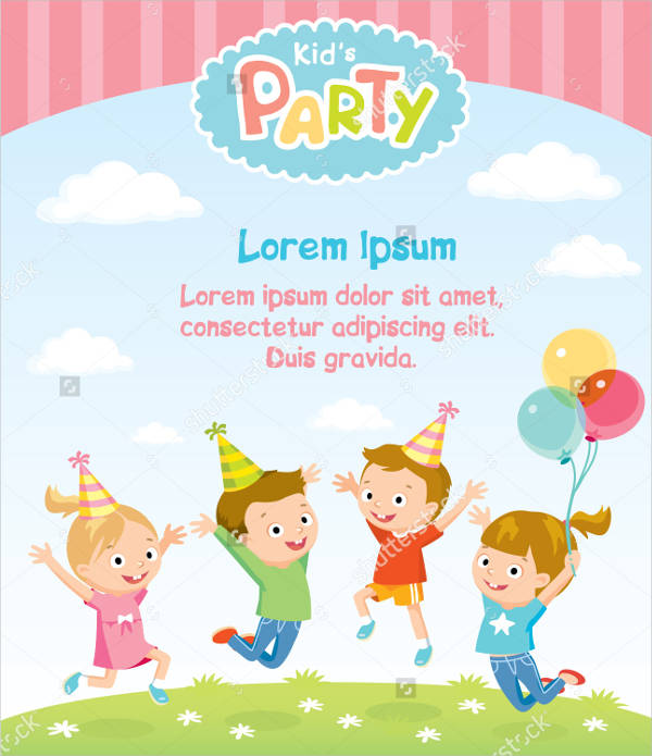 9+ Children's Party Invitations PSD, Vector EPS, AI