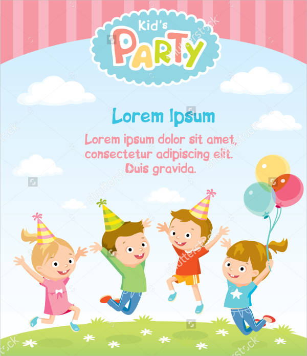 Childrens Party Invitation Template Free
