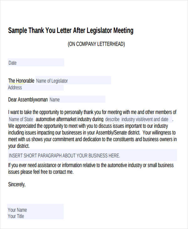 Meeting Letter Templates - 9+ Free Sample, Example Format ...