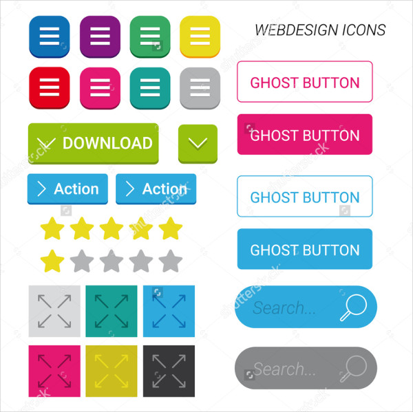 8+ Ghost Buttons Free PSD, EPS, Vector Format Download!