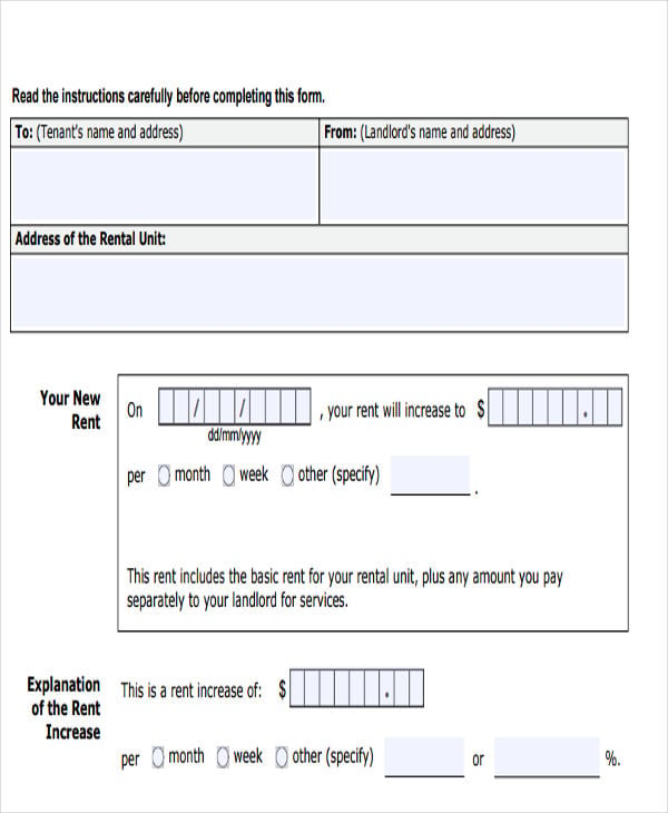 landlord letter form template