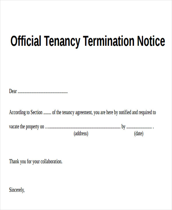 landlord end of tenancy letter template