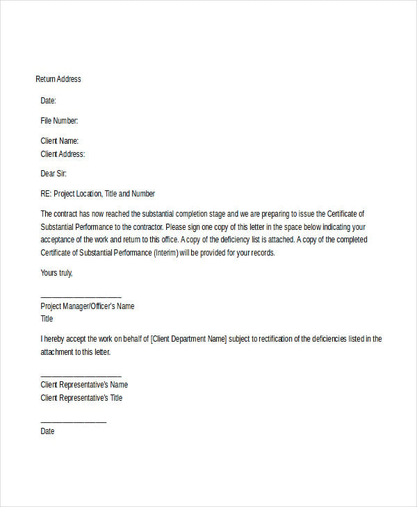 client acceptance letter template