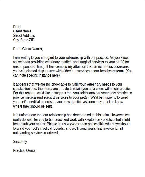 client termination letter template