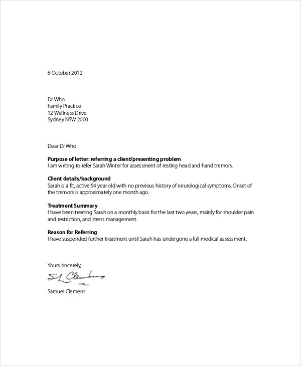 client referral letter template