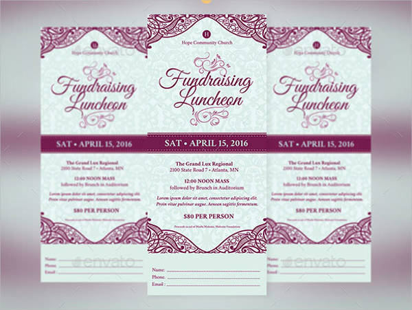 fundraising luncheon ticket template
