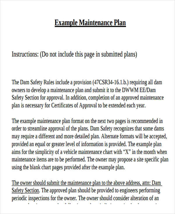 Equipment Maintenance Schedule Template 10+ Free Word, PDF Format Download!