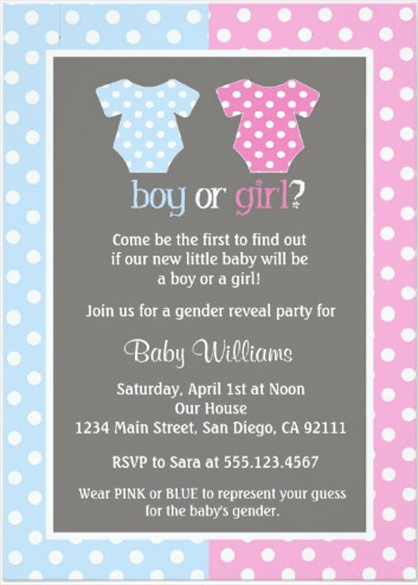 10+ Gender Reveal Party Invitations - PSD, AI | Free & Premium Templates