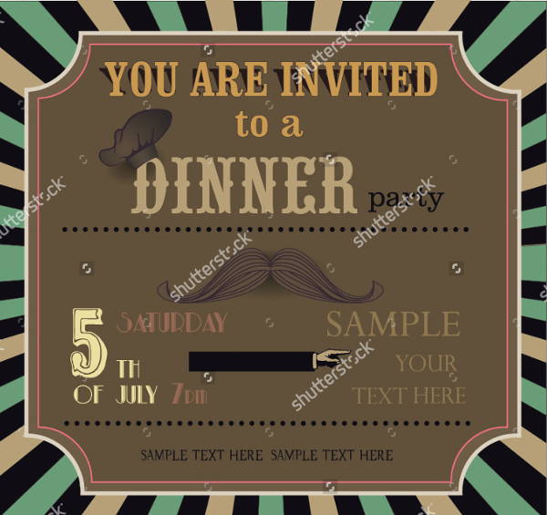 dinner party invitation card