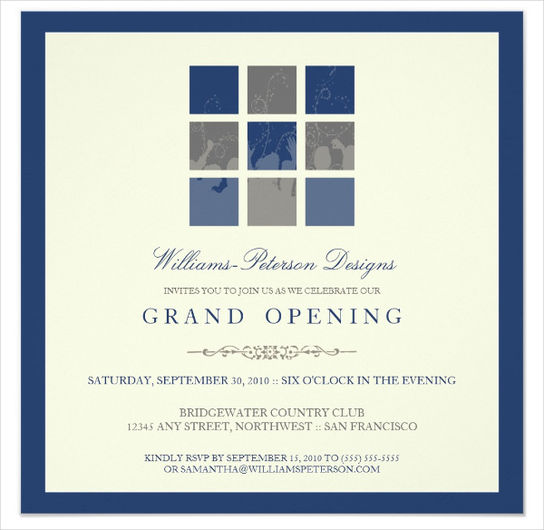 grand opening professional event invitation