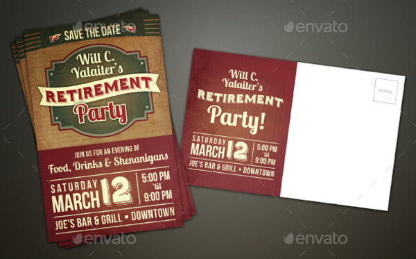 retirement party event invitation