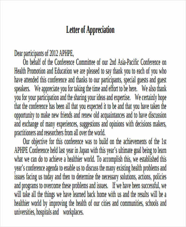 certificate of appreciation letter template