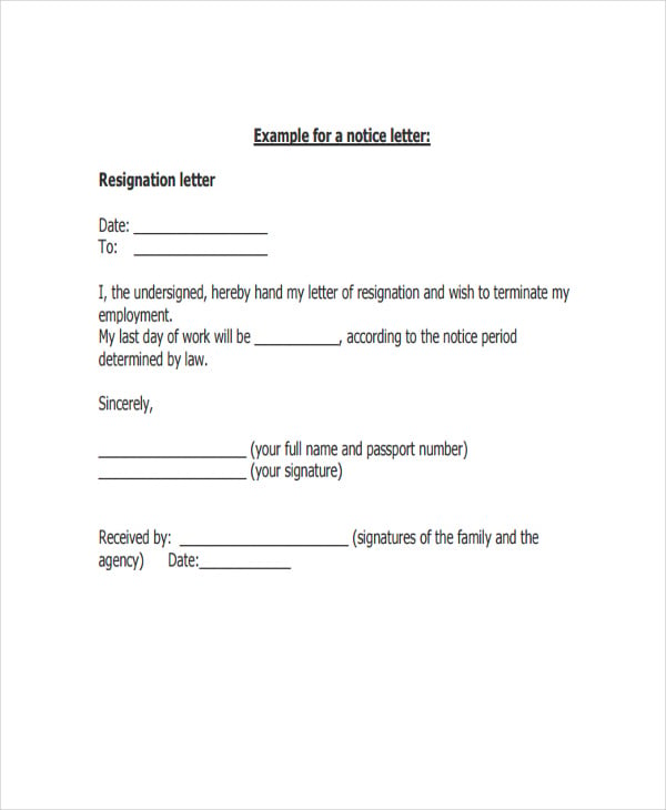 31+ Resignation Letter Templates in PDF Free & Premium