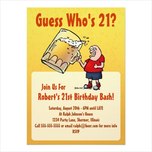 funny birthday party invitation