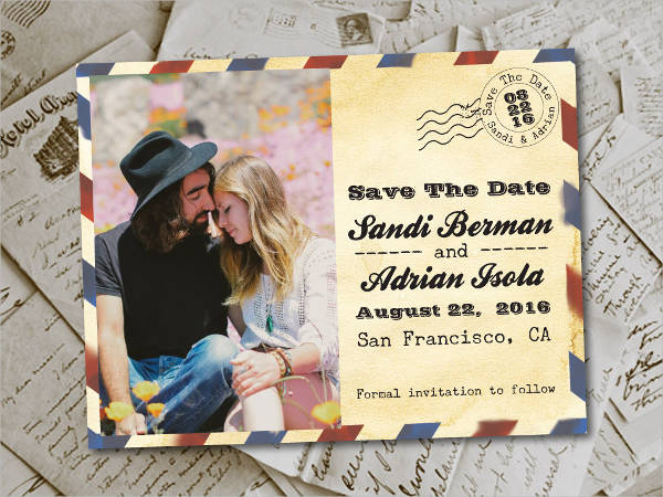 retro photo wedding invitations