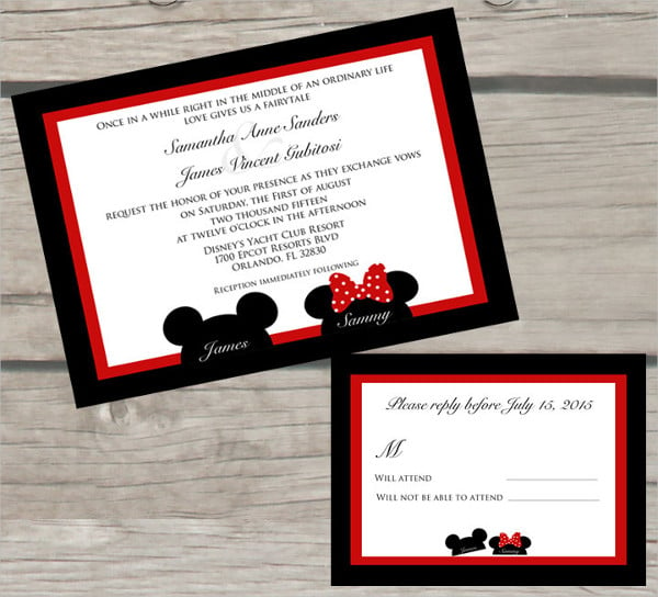 disney destination wedding invitations