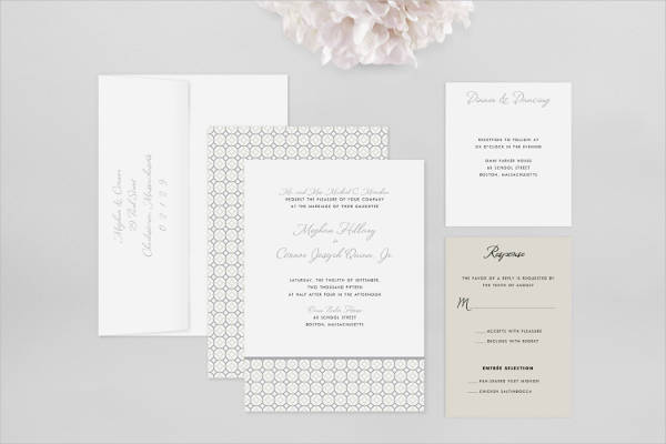 Modern Traditional Wedding Invitations