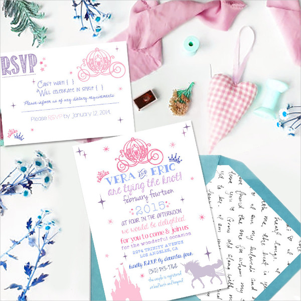 disney princess wedding invitations