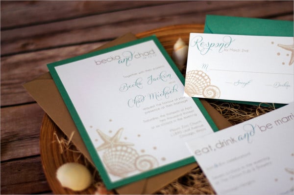 rustic beach wedding invitations