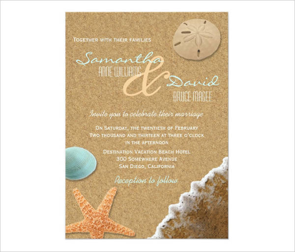 handmade beach wedding invitations