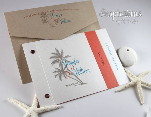 destination beach wedding invitations