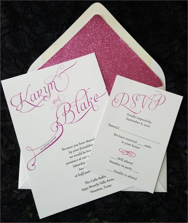 handmade glitter wedding invitations