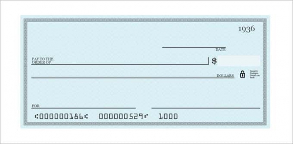 Printable Cheque Template