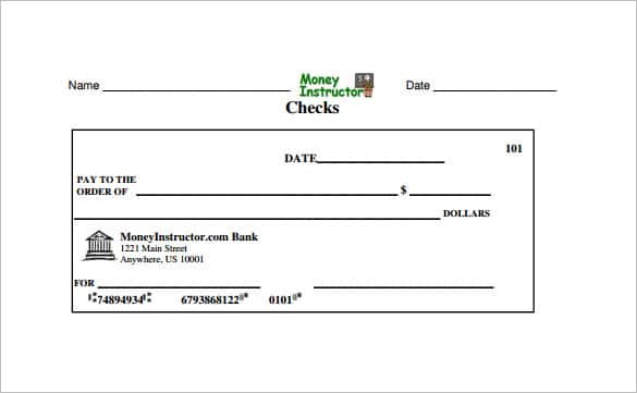 Printable Checks 3