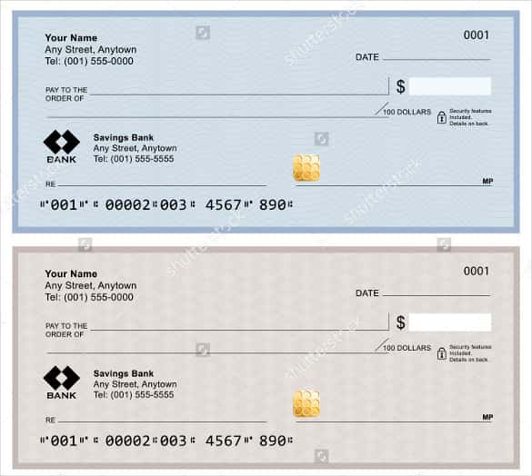 Bank Of America Blank Check Template Martin Printable Calendars