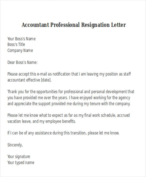 38+ Resignation Letter Format  Free & Premium Templates