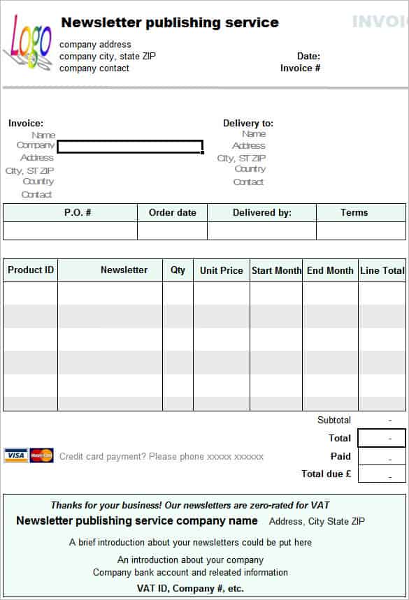 microsoft office invoice generator