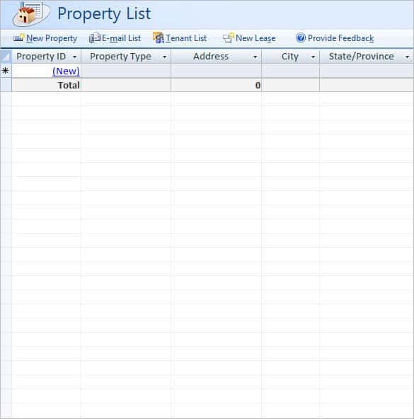 ms access real estate list template min