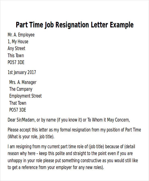 42+ Sample Resignation Letter Template Free & Premium