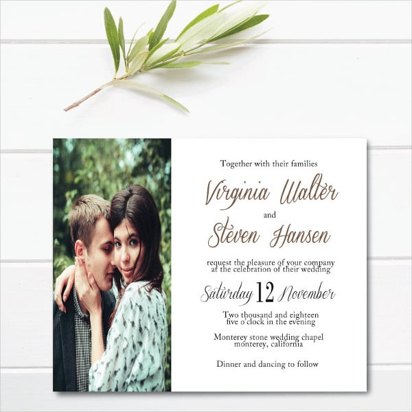 engagement photo wedding invitations
